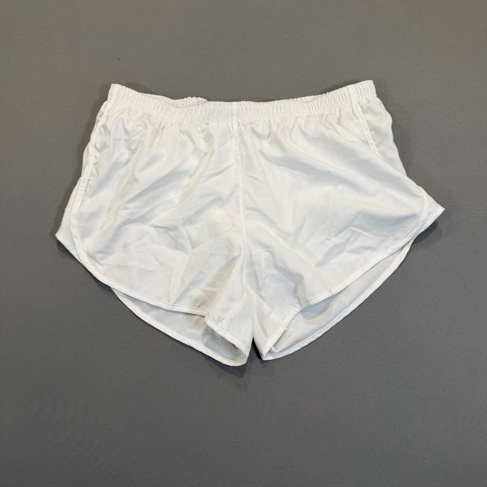 Nike Dri-FIT Running Shorts Size M White Lined Zip Pocket Athletic
